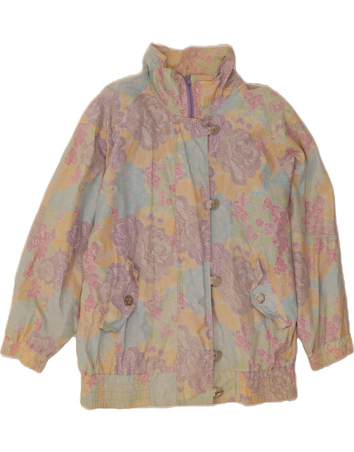 ROSSETTI Womens Windbreaker Jacket UK 18 XL Multicoloured Floral Vintage Rossetti and Second-Hand Rossetti from Messina Hembry 