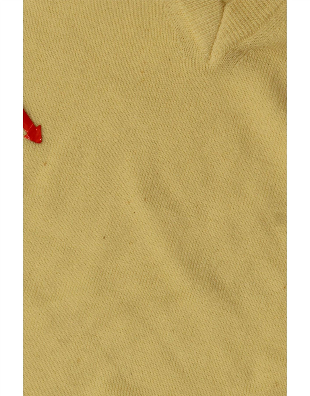 Męski sweter Erin z dekoltem w szpic, duży, żółty, z dziewiczej wełny