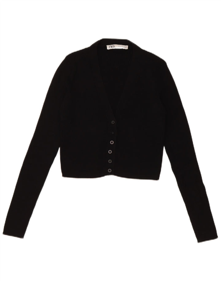 Sweter damski Zara Crop Cardigan UK 8 Small Black