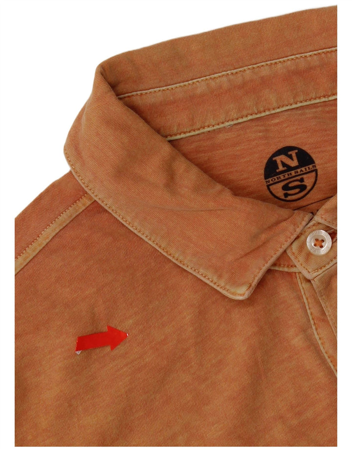 Męska koszulka polo North Sails o regularnym kroju, mała, pomarańczowa, bawełniana