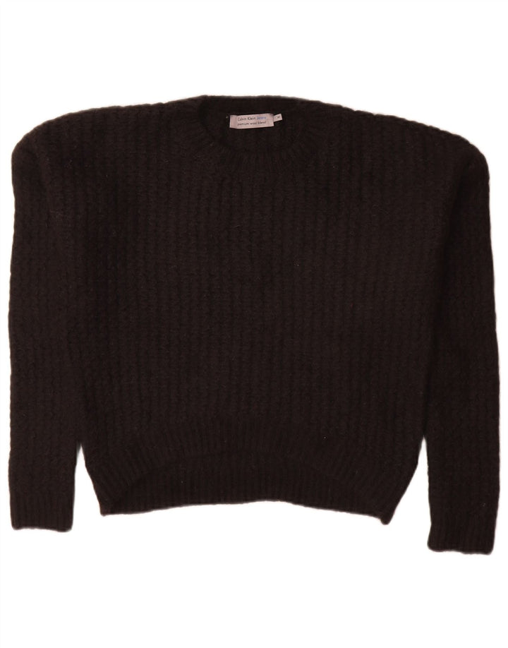 Damski sweter z okrągłym dekoltem Calvin Klein Jeans UK 14, średni czarny