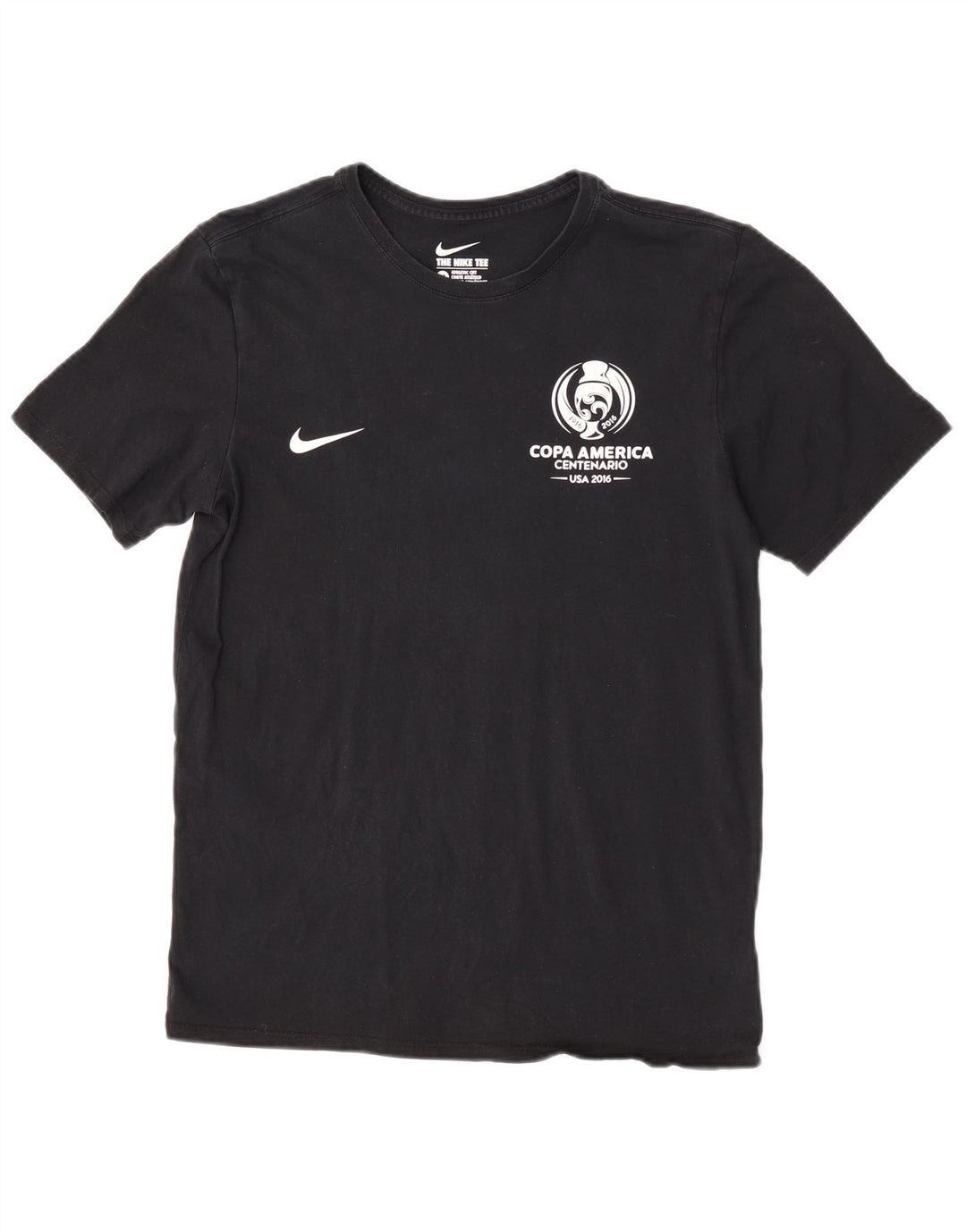 Męski T-shirt Nike o sportowym kroju z grafiką, średni czarny, bawełniany