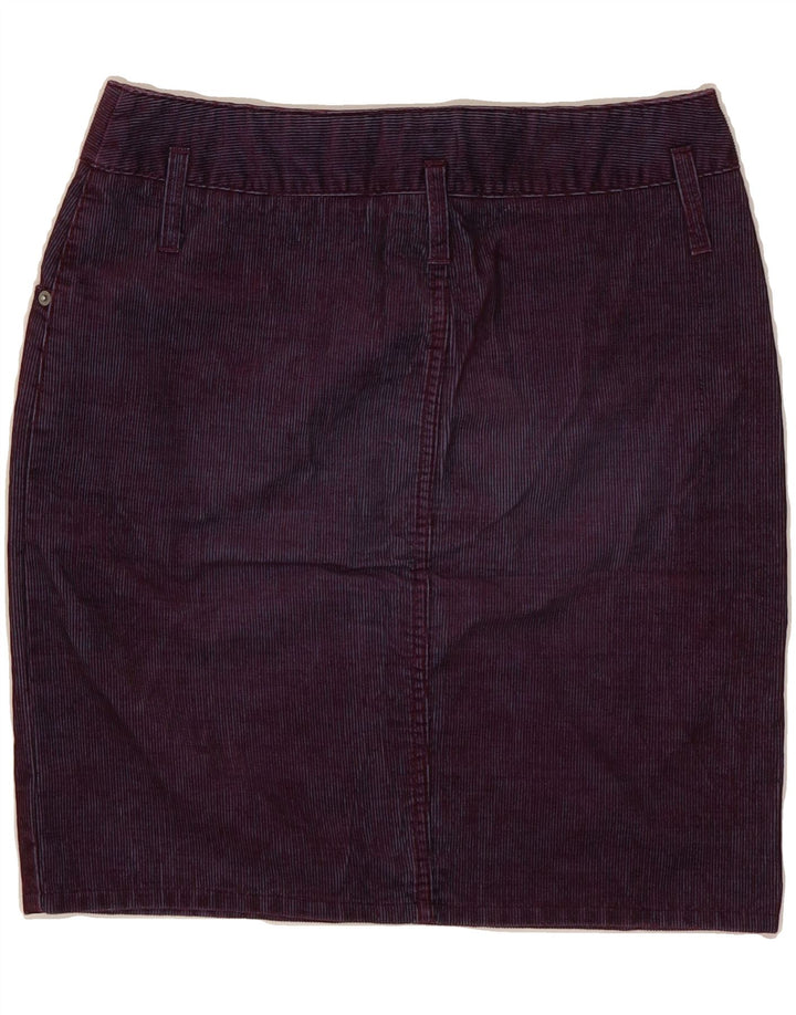 BENETTON Womens Corduroy Skirt IT 42 Medium W30 Purple Polyester Vintage Benetton and Second-Hand Benetton from Messina Hembry 