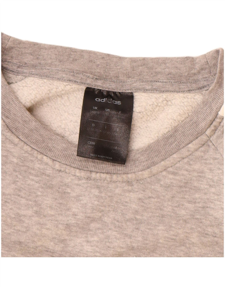 Damska bluza oversize Adidas, UK 12/14, średnia szara bawełna
