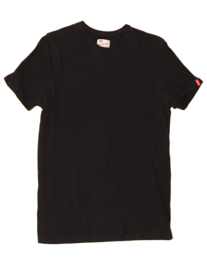 LEVI'S Womens T-Shirt Top UK 12 Medium Black Cotton Vintage Levi's and Second-Hand Levi's from Messina Hembry 