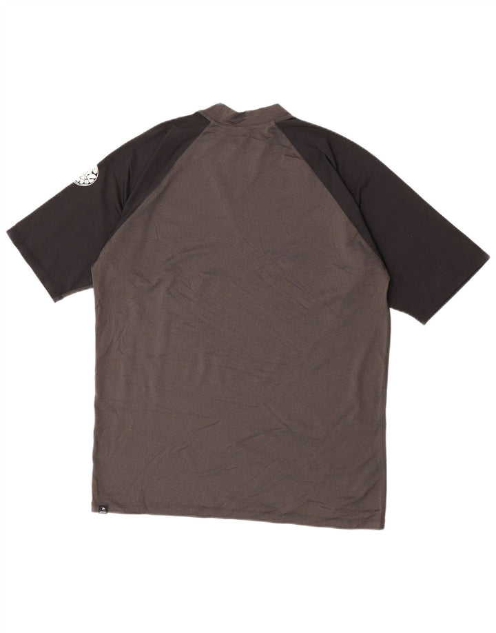 Męski T-shirt z grafiką Rip Curl o swobodnym kroju, duży, szary