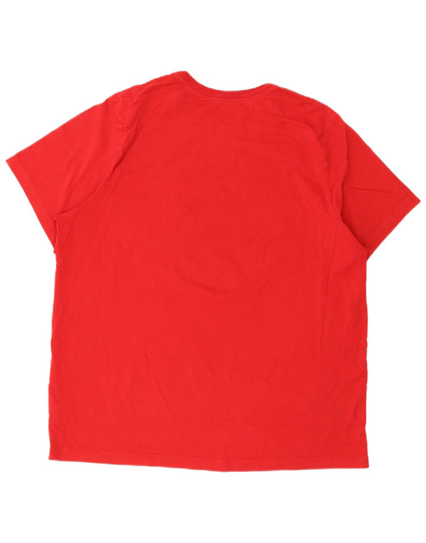 Męski T-shirt z grafiką Jordan, 2XL, czerwony, bawełniany