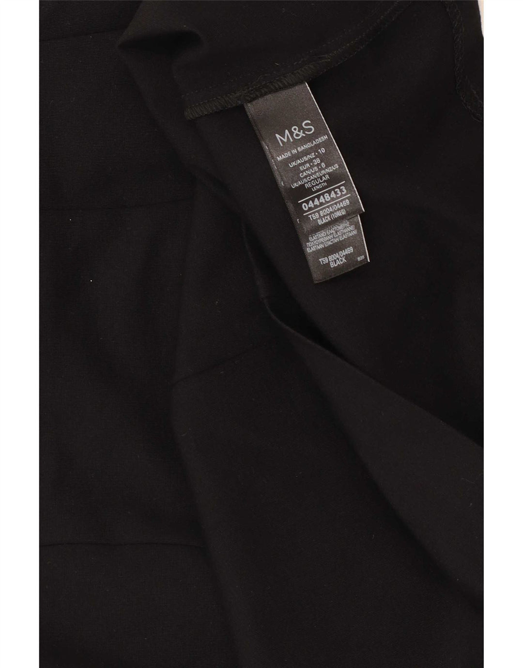 Marks & Spencer Damska spódnica mini UK 10 Small W27 Czarna wiskoza