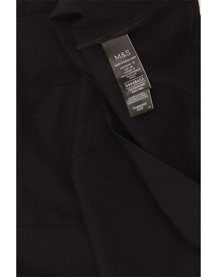 Marks & Spencer Damska spódnica mini UK 10 Small W27 Czarna wiskoza