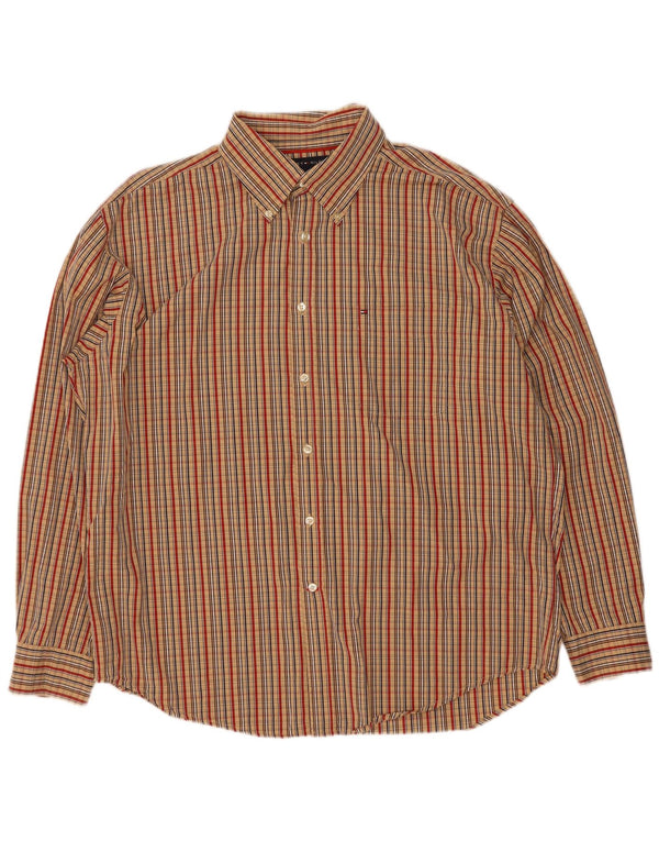 Koszula męska Tommy Hilfiger XL w beżową kratę, bawełniana