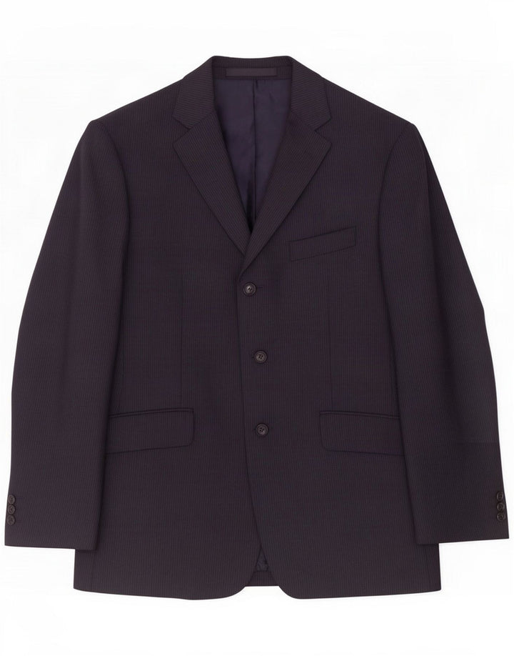 Marks & Spencer Męska marynarka UK 40 Medium Navy Blue Pinstripe