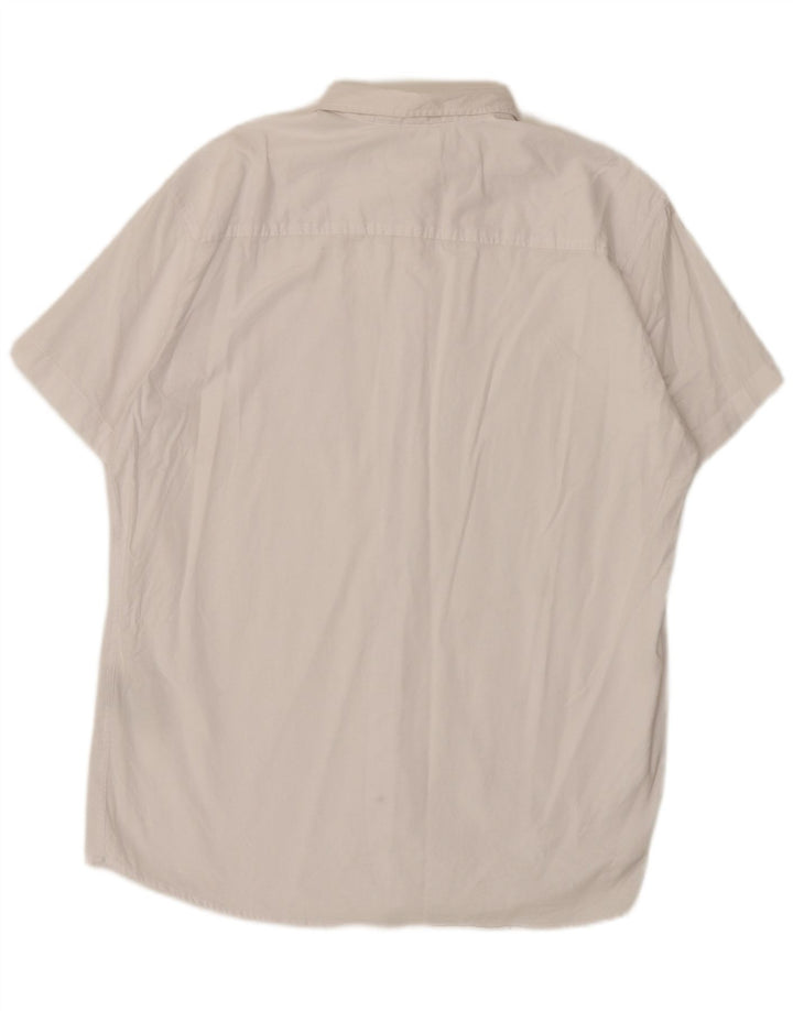 Koszula męska z krótkim rękawem Jack & Jones, 2XL, biała, bawełniana