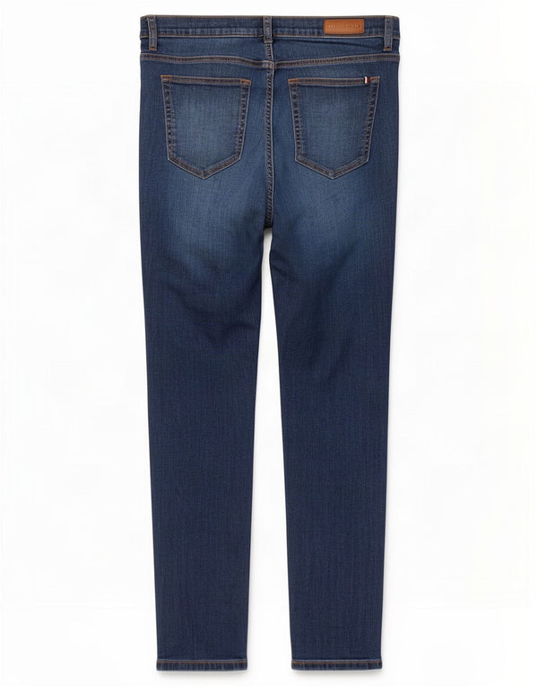 Damskie jeansy Tommy Hilfiger z wysokim stanem, zwężane US 14 XL W32 L28, niebieska bawełna