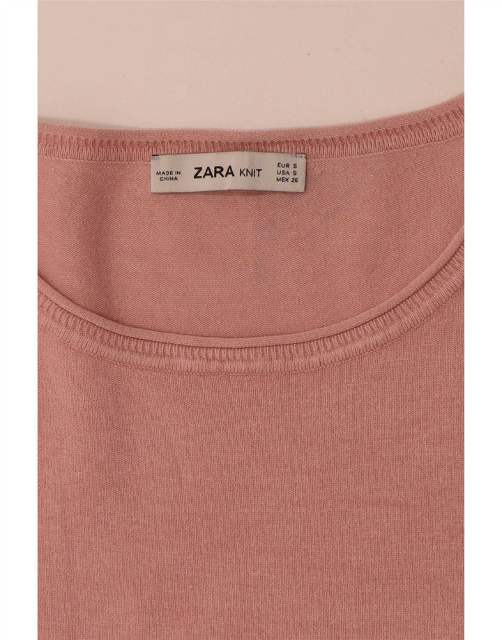 Damska bluzka oversize Zara Top UK 10 Small Pink Colorblock