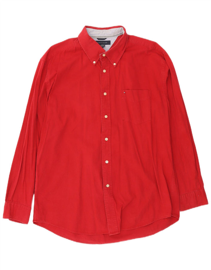 Koszula męska Tommy Hilfiger XL, czerwona, bawełniana