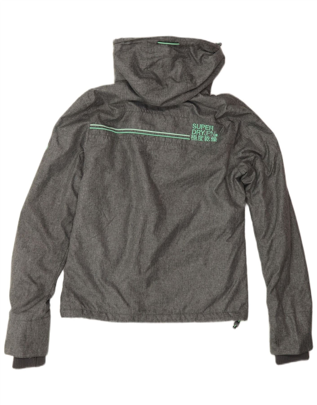 SUPERDRY Damska kurtka wiatrówka The Windcheater Graphic UK 8 Small Grey
