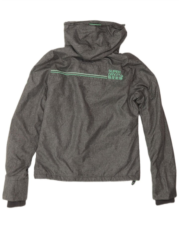 SUPERDRY Damska kurtka wiatrówka The Windcheater Graphic UK 8 Small Grey