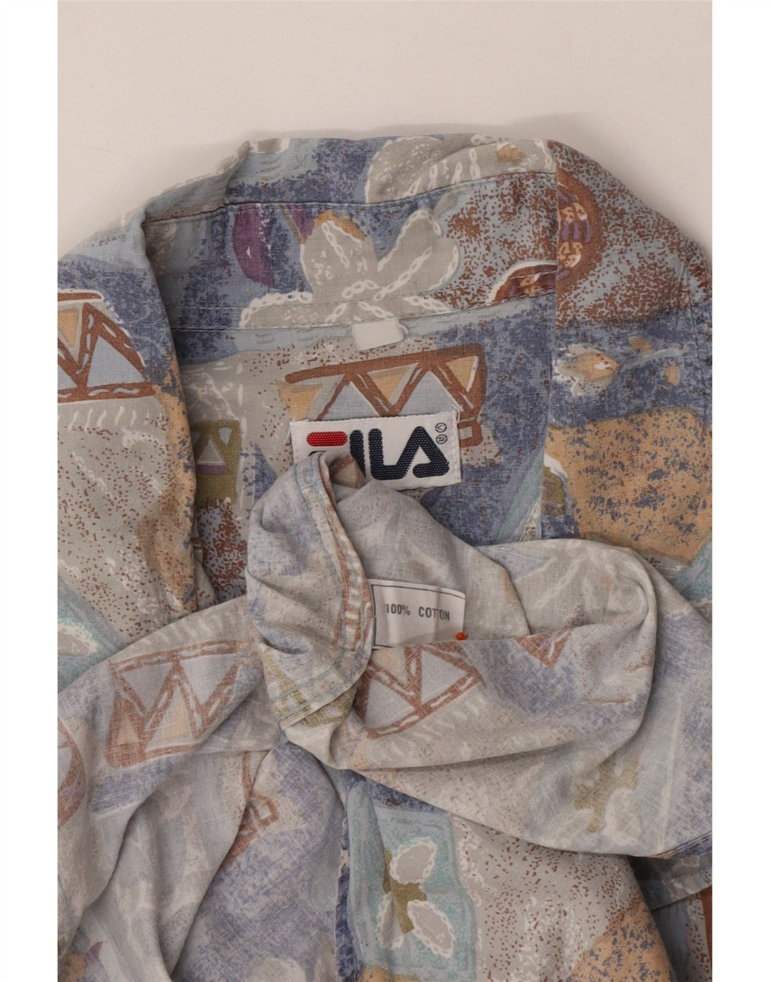 FILA Męska koszula z krótkim rękawem 2XL, wielokolorowa, bawełniana w kwiaty