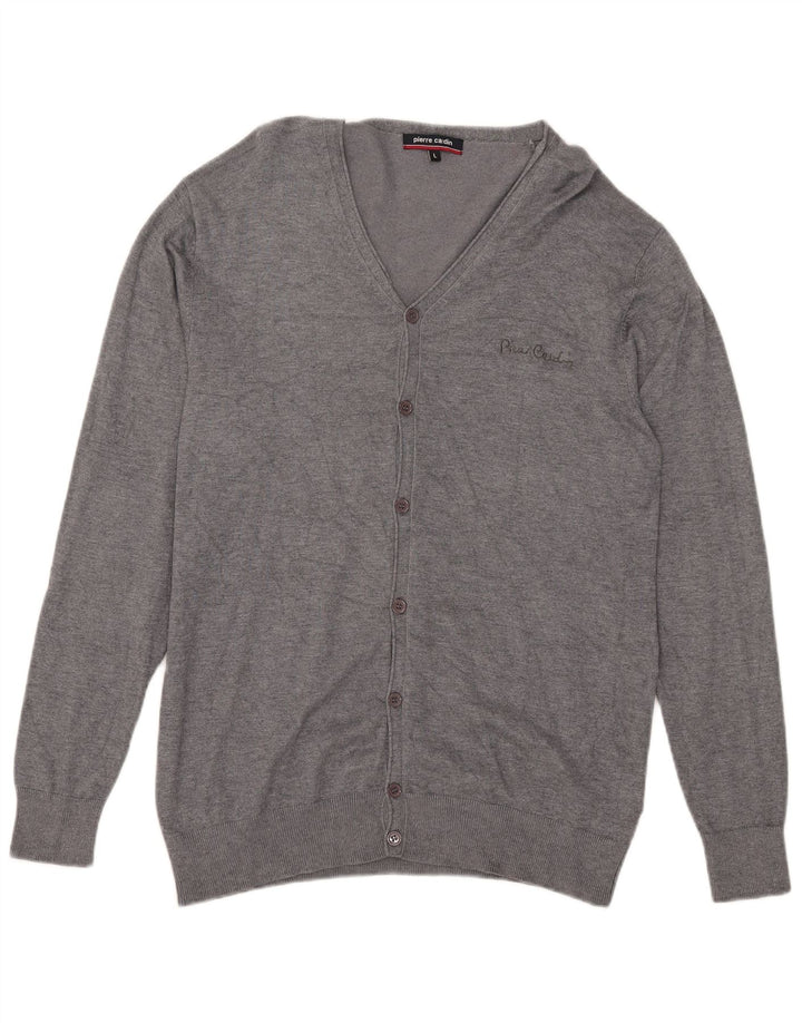 Męski sweter rozpinany Pierre Cardin, duży, szary, wiskoza