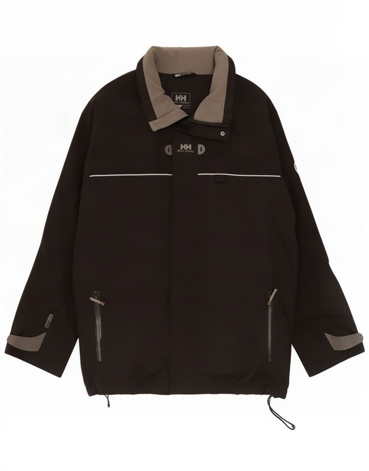 Męska kurtka wiatrówka Helly Hansen UK 40, duża, czarna, poliamidowa