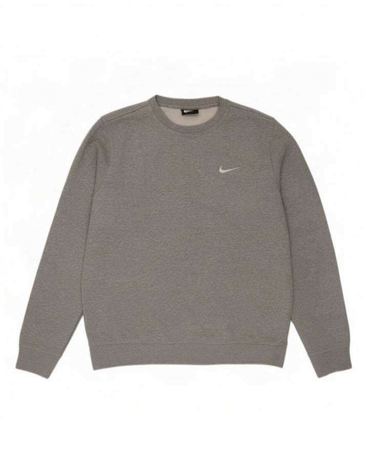 Męska bluza dresowa Nike, średnia, szara, bawełniana nakrapiana