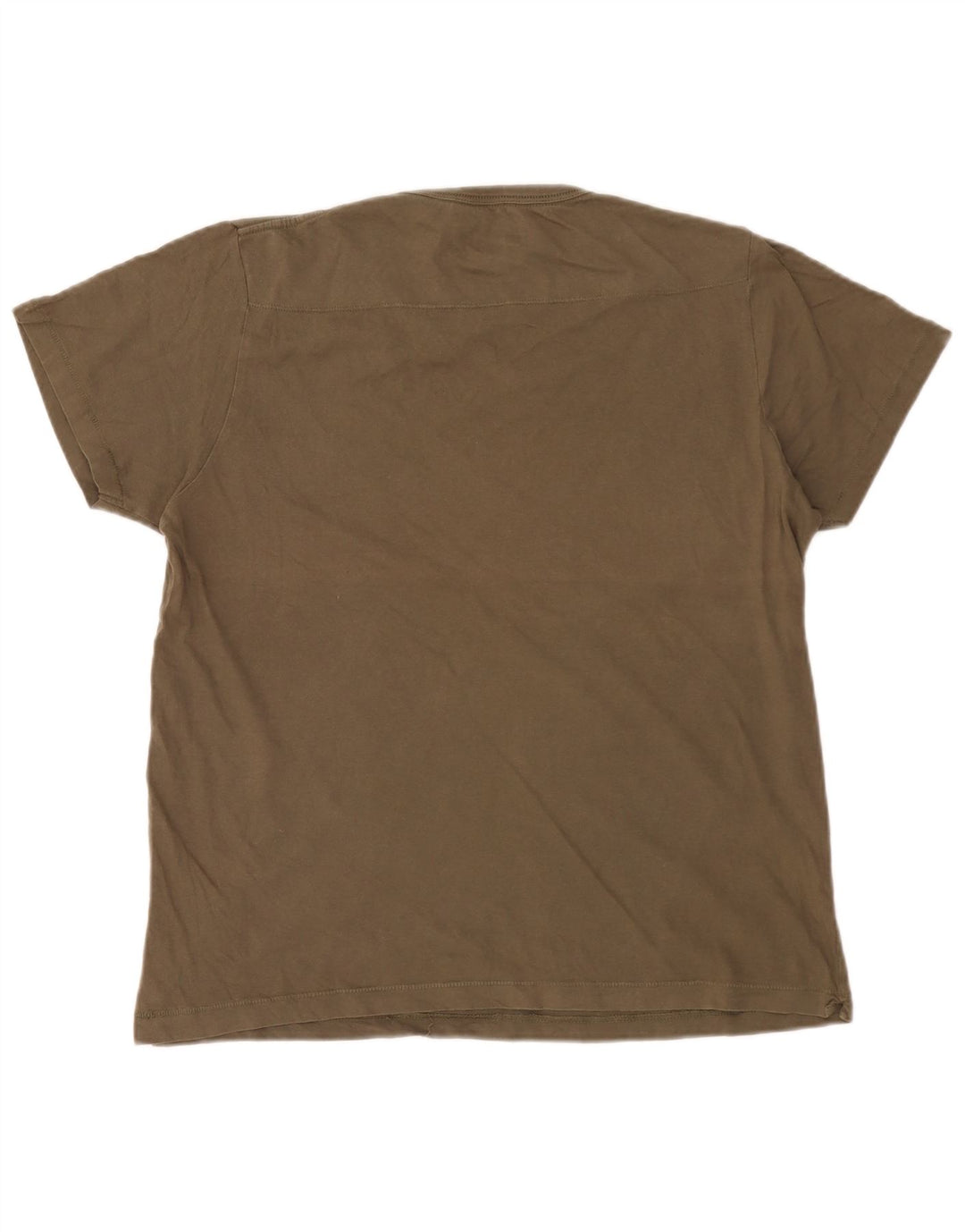 T-shirt męski French Connection, duży, bawełniany khaki z blokami kolorów