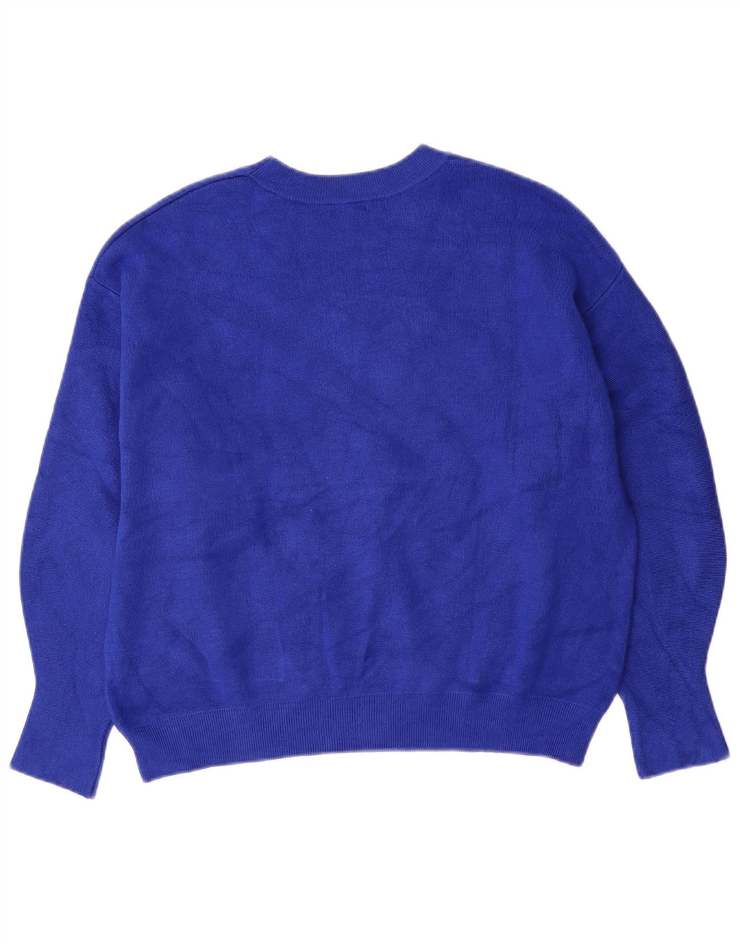 Damski sweter Guess z graficznym wycięciem pod szyją, UK 14, średni niebieski