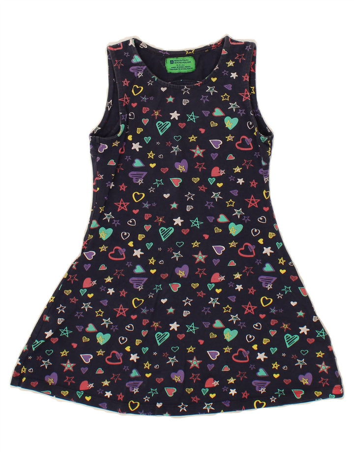 MOUNTAIN WAREHOUSE Girls Abstract Pattern Basic Dress 5-6 Years Navy Blue Vintage Mountain Warehouse and Second-Hand Mountain Warehouse from Messina Hembry 