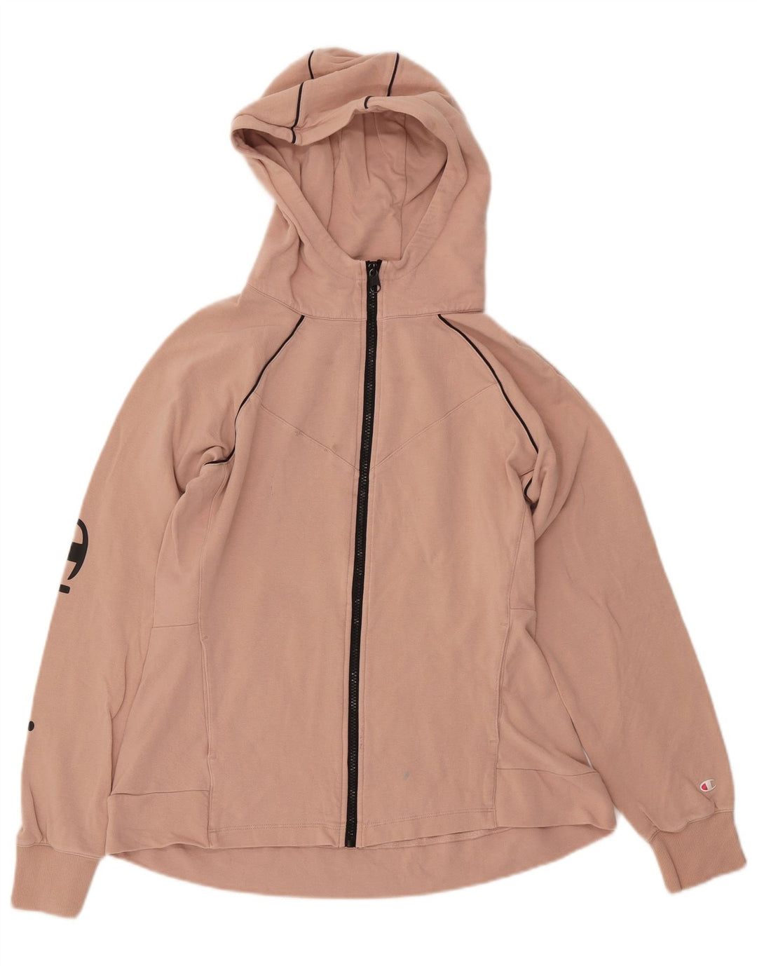 Damska bluza z kapturem i zamkiem błyskawicznym, CHAMPION, UK 18 XL, różowa