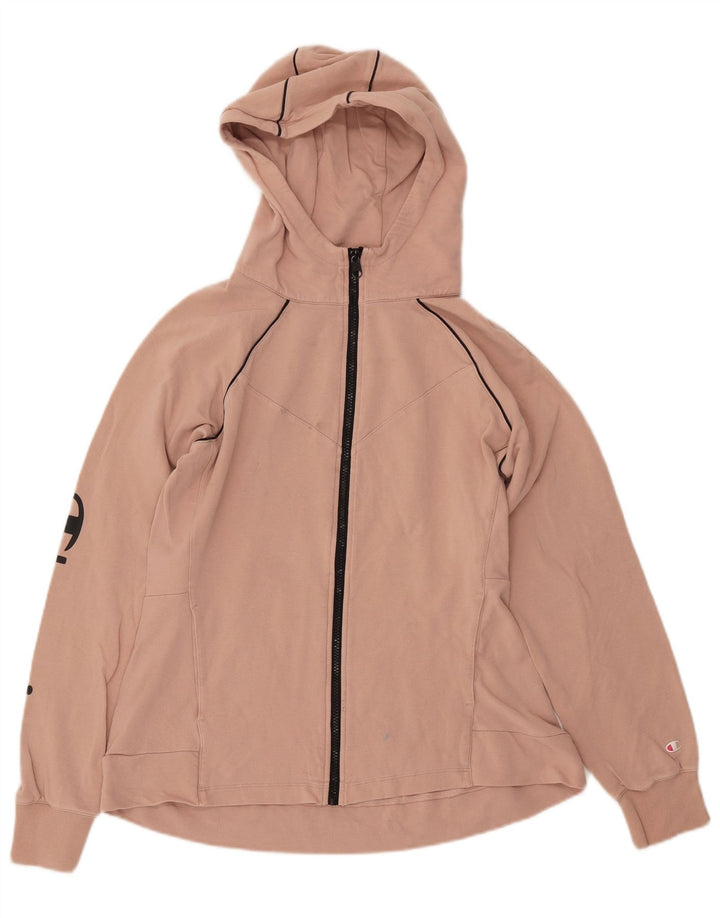 Damska bluza z kapturem i zamkiem błyskawicznym, CHAMPION, UK 18 XL, różowa