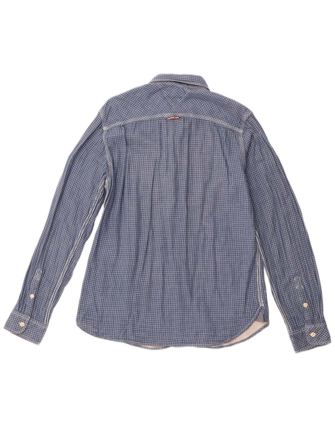 Koszula męska TOMMY HILFIGER, bawełniana, w średnią granatową kratkę