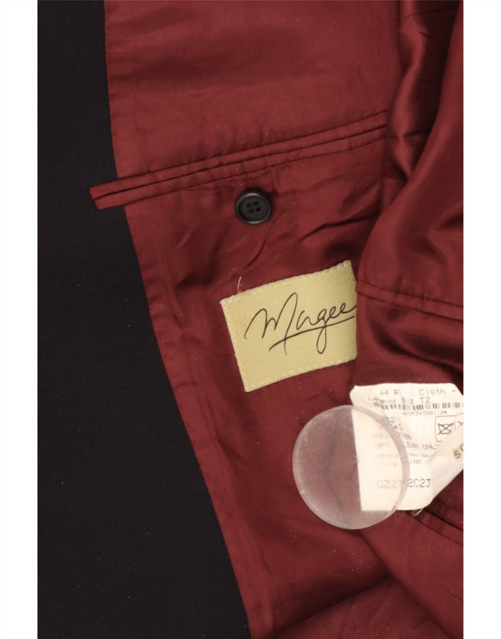 Męska marynarka zapinana na 2 guziki Magee UK 44, duża granatowa wełna