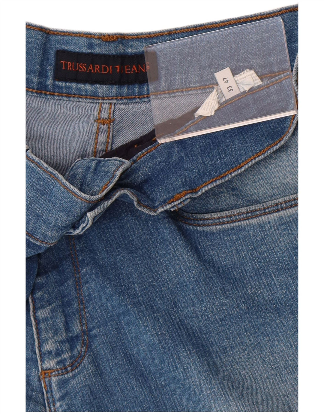 Męskie proste dżinsy Trussardi W33 L31 niebieskie