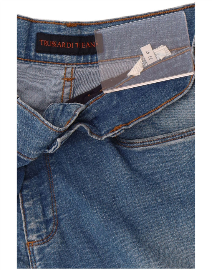 Męskie proste dżinsy Trussardi W33 L31 niebieskie