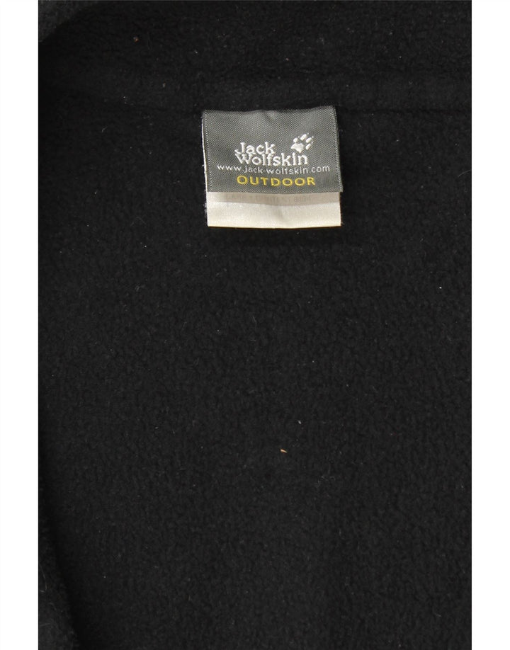 JACK WOLFSKIN Mens Fleece Jacket UK 38 Medium Black Polyester