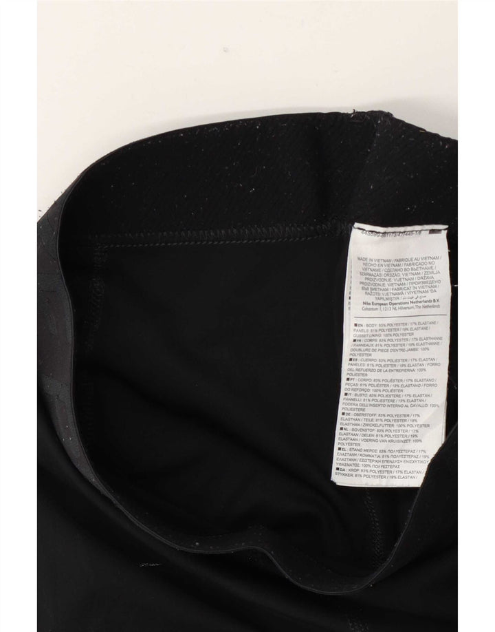Damskie legginsy Nike Graphic UK 10, małe, czarne, poliestrowe