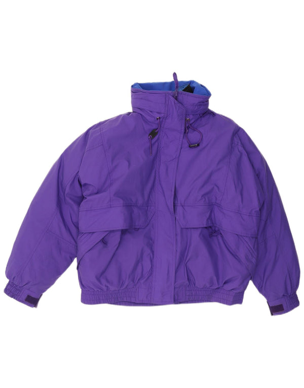 Eddie Bauer Womens Oversized Hooded Padded Jacket UK 16 Large Purple