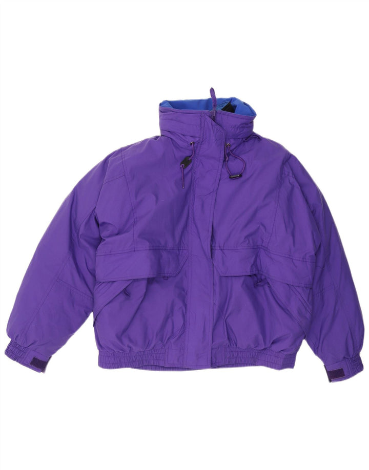 Damska kurtka oversize z kapturem Eddie Bauer UK 16, duża fioletowa