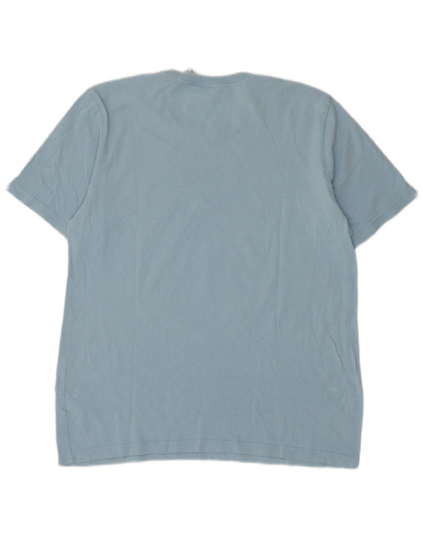 Męska koszulka graficzna Adidas Top Medium Blue Cotton