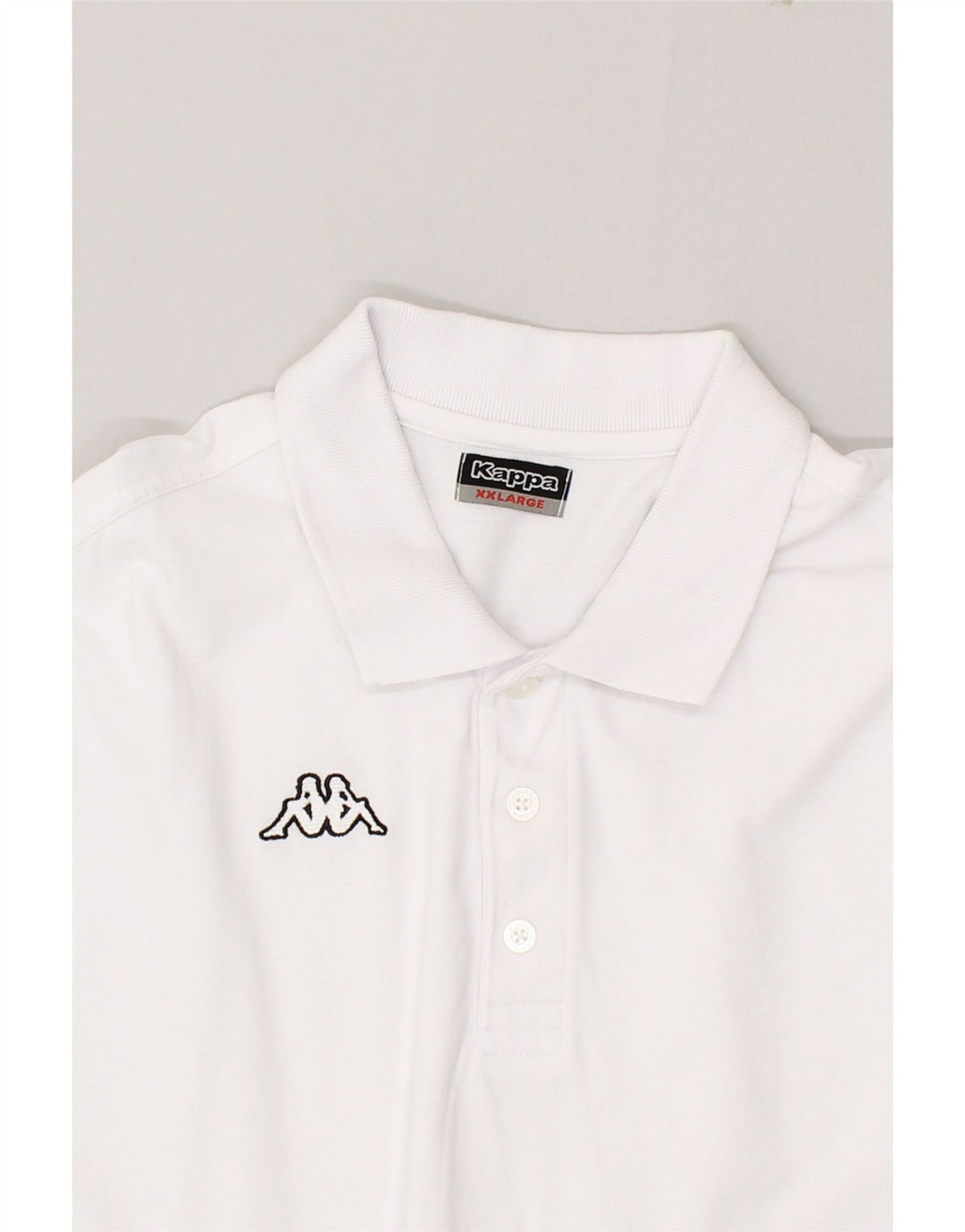 KAPPA Mens Polo Shirt 2XL White Vintage Kappa and Second-Hand Kappa from Messina Hembry 
