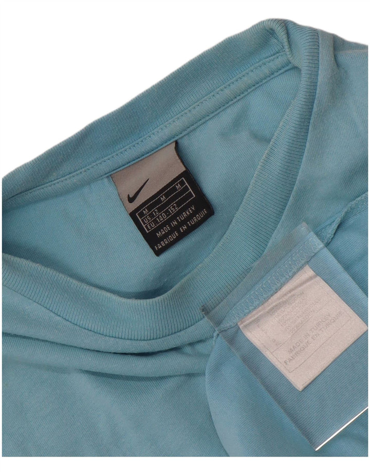 T-shirt chłopięcy Nike w wieku 11–12 lat, średnioniebieski, bawełniany