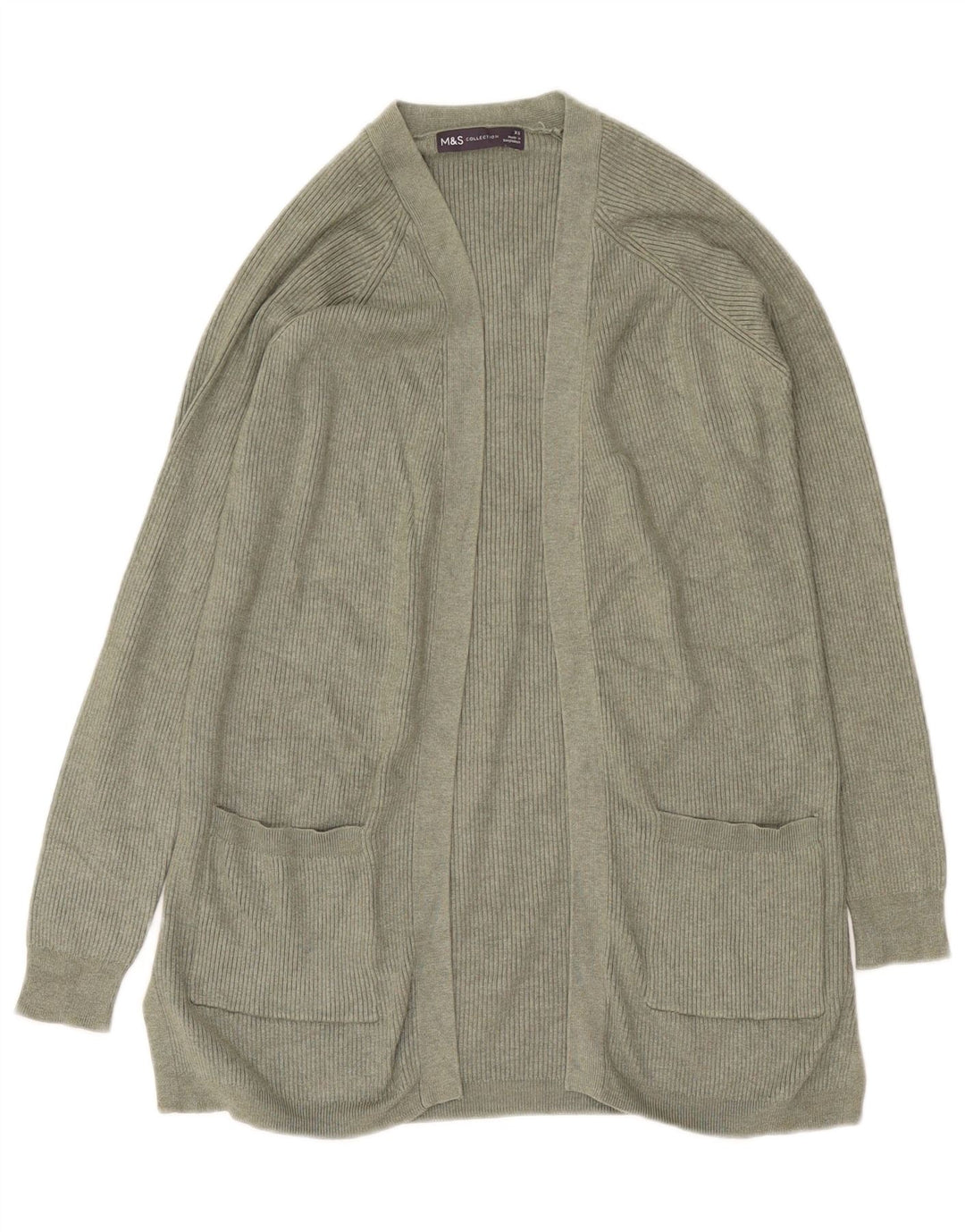 Marks & Spencer Damski sweter rozpinany UK 10 Small, zielony, wiskoza