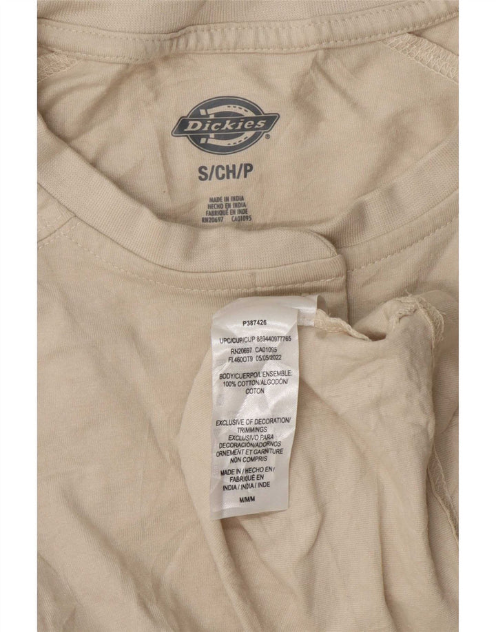 Damski top Dickies z długim rękawem, UK 10, mały, beżowy, bawełniany