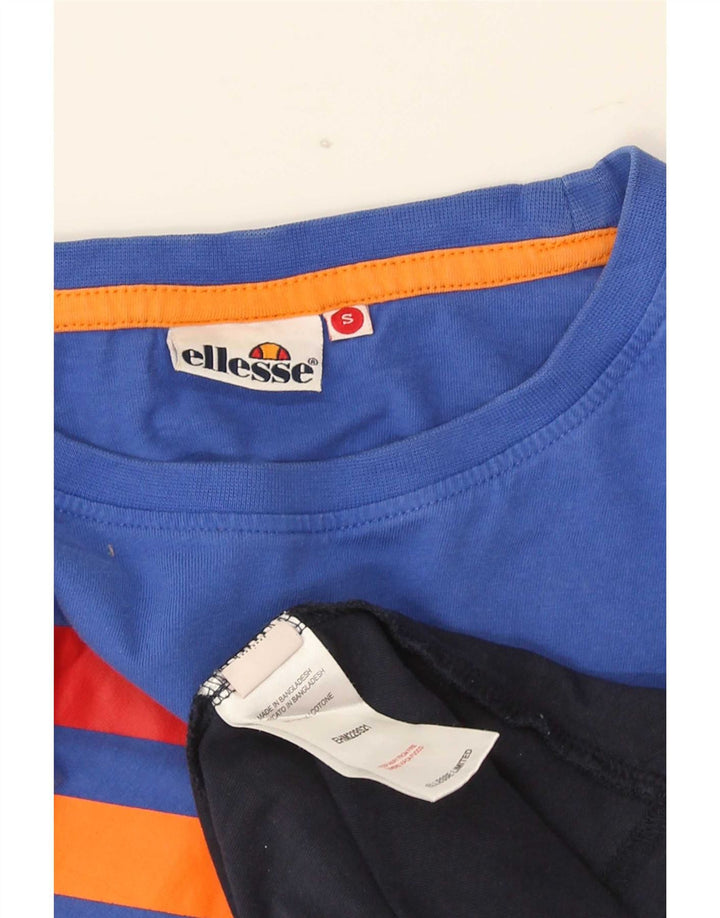 Męski T-shirt z grafiką Ellesse, mały, wielobarwny, bawełniany blok kolorów