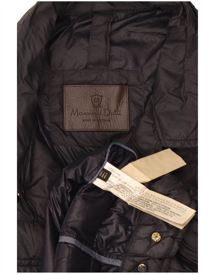 Męska ocieplana kurtka MASSIMO DUTTI UK 40, duża, czarna, poliestrowa