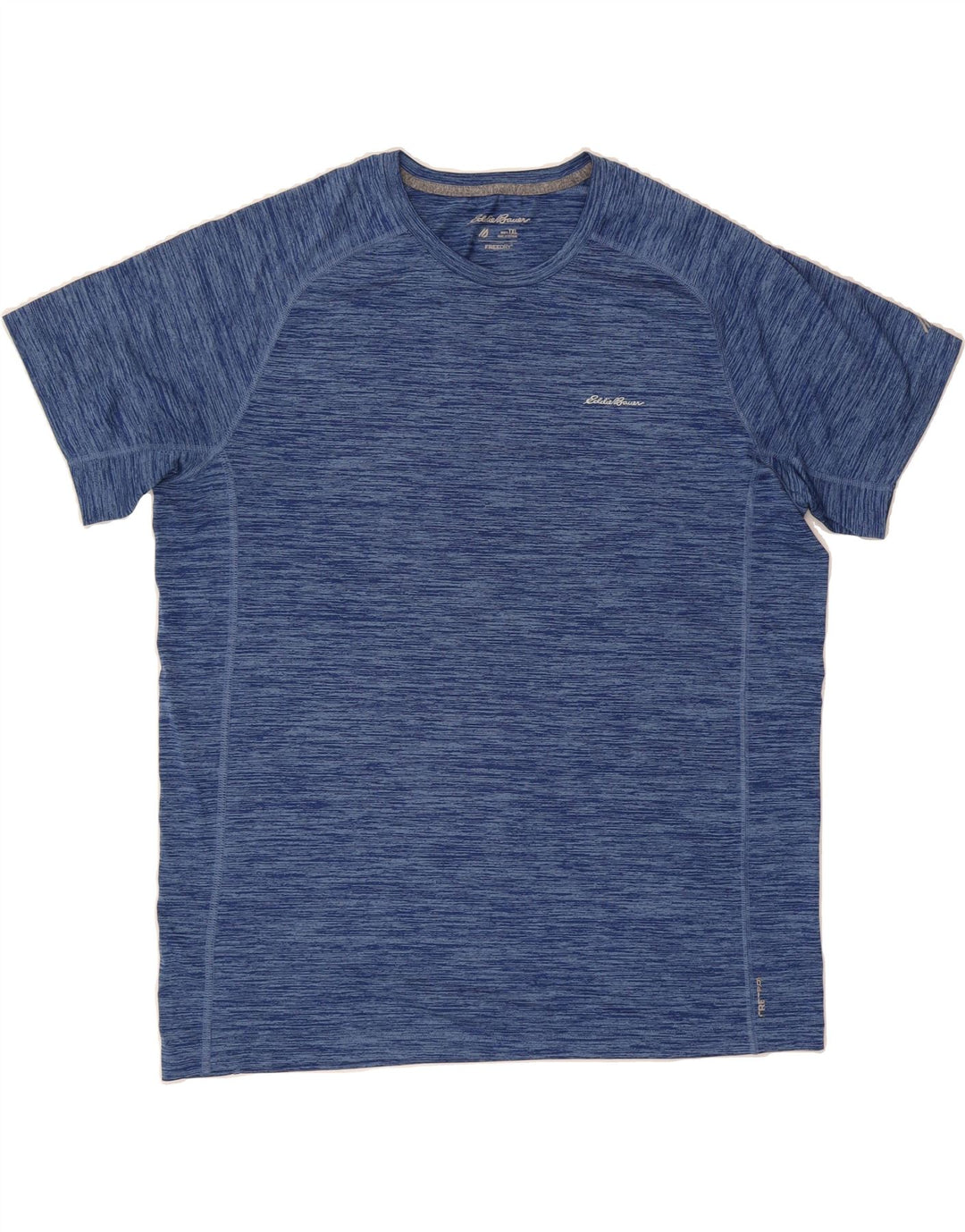 EDDIE BAUER Mens Tall T-Shirt Top XL Blue Flecked Vintage Eddie Bauer and Second-Hand Eddie Bauer from Messina Hembry 