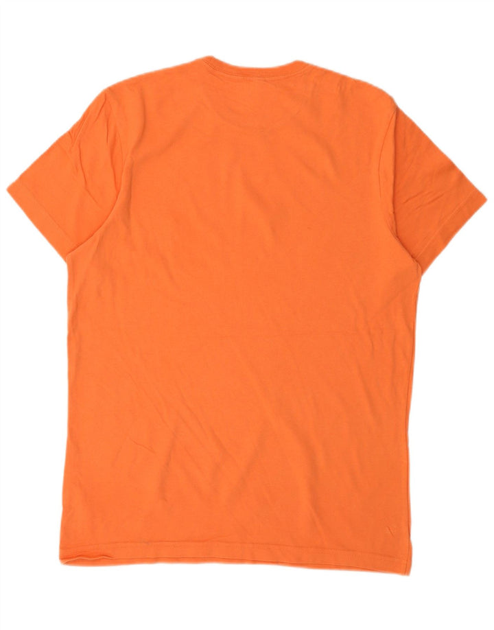 Męska koszulka T-shirt JACK WILLS o klasycznym kroju, średnia, pomarańczowa, bawełniana