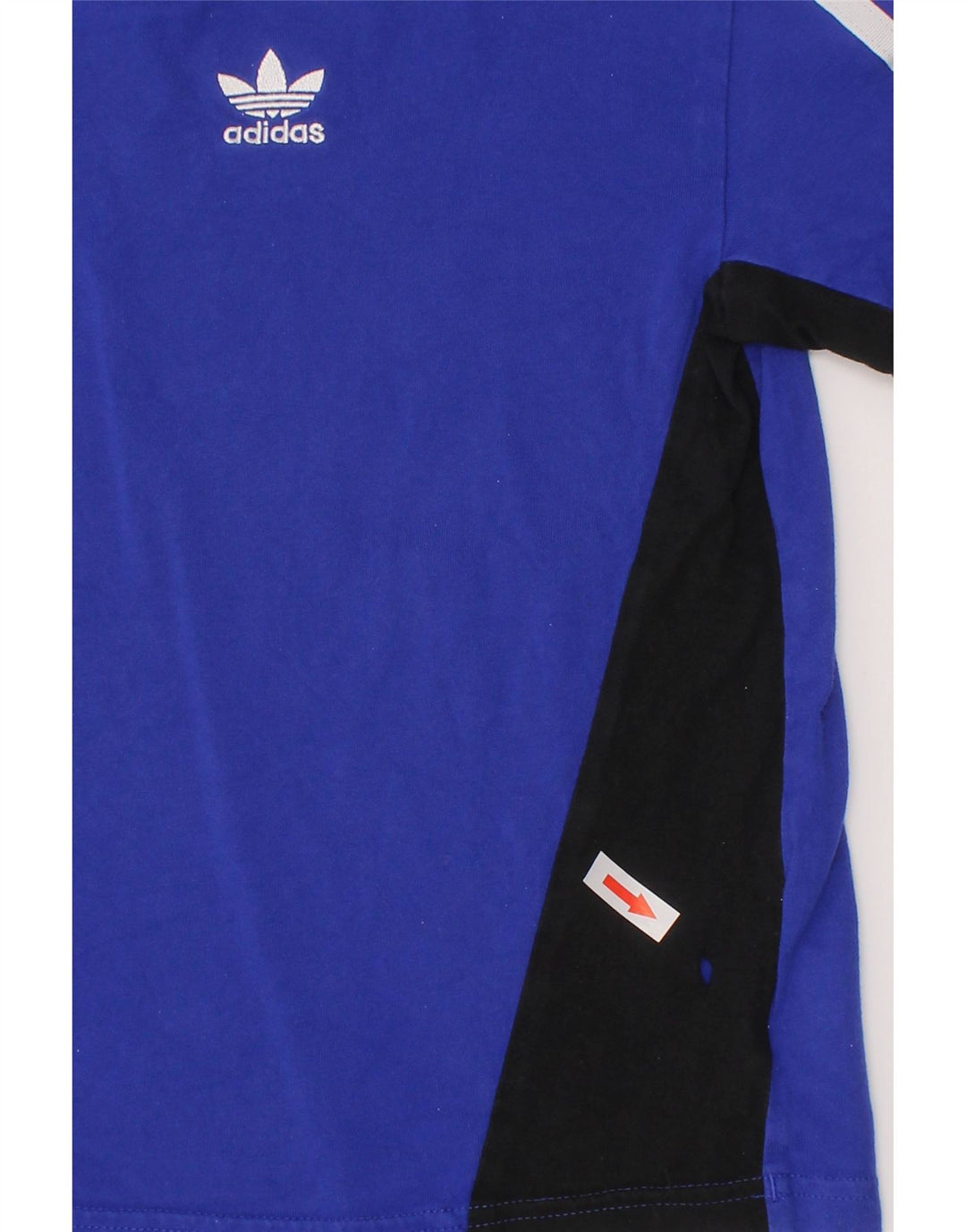 T-shirt chłopięcy ADIDAS, 5-6 lat, niebieska, bawełniana z blokami kolorów