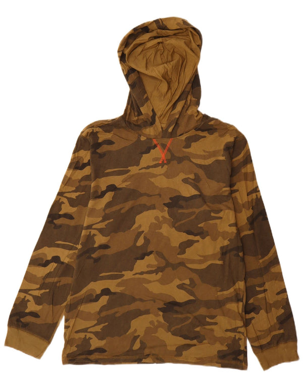 Chłopięca bluza z kapturem Wrangler, długim rękawem, 15-16 lat, 2XL, khaki, kamuflaż