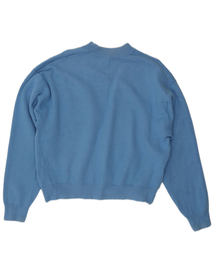 Damski sweter oversize Zara UK 14, średni niebieski, wiskoza